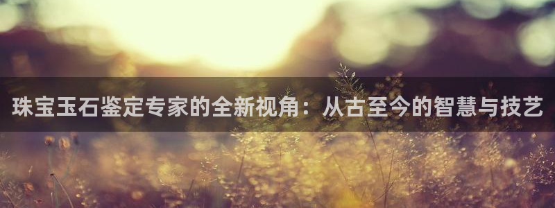 新宝5彩票是正规平台吗：珠宝玉石鉴定专家的全新视角：从古至今的智慧与技艺