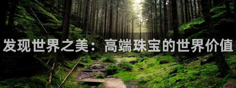 新宝5测速下载：发现世界之美：高端珠宝的世界价值
