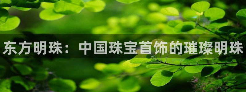老新宝5授权登录：东方明珠：中国珠宝首饰的璀璨明珠