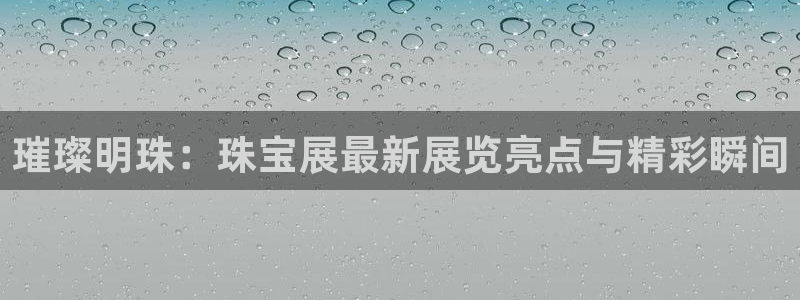 新宝5卫74OOO5：璀璨明珠：珠宝展最新展览亮点与精彩瞬间