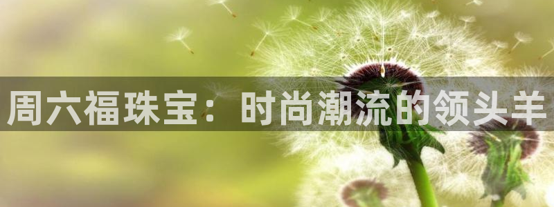 新宝5娱乐主管：周六福珠宝：时尚潮流的领头羊