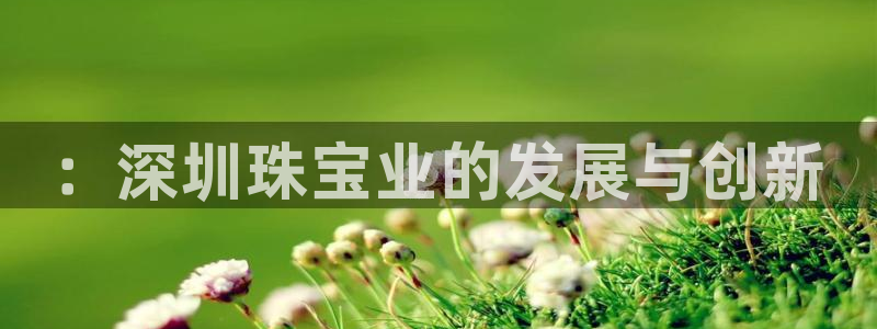 新宝5下载软件：：深圳珠宝业的发展与创新