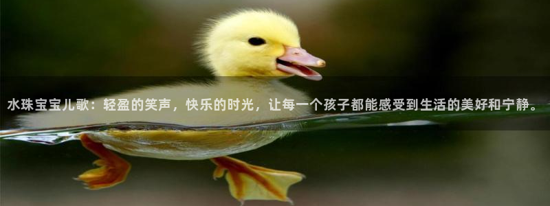 新宝5下载软件：水珠宝宝儿歌：轻盈的笑声，快乐的时光，让每一个孩子都能感受到生活