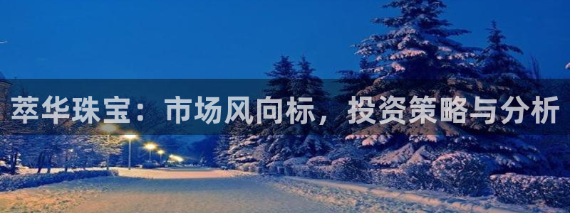 新宝5五：萃华珠宝：市场风向标，投资策略与分析