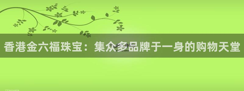 新宝5官方：香港金六福珠宝：集众多品牌于一身的购物天堂