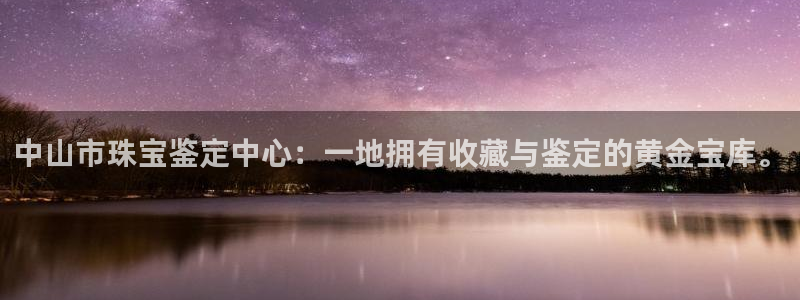 新宝速5：中山市珠宝鉴定中心：一地拥有收藏与鉴定的黄金宝库。