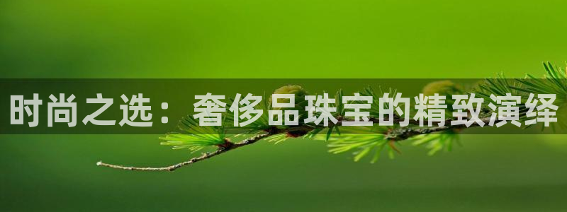 新宝5测登录：时尚之选：奢侈品珠宝的精致演绎